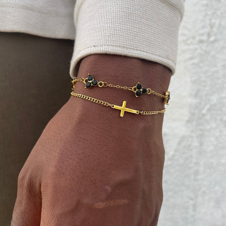 CROSS BRACELET | 18K Gold - Vetro Watches