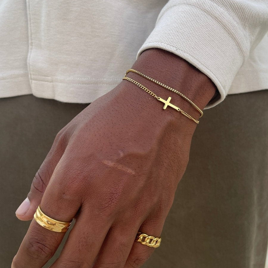CROSS BRACELET | 18K Gold - Vetro Watches