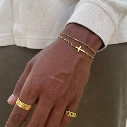 CROSS BRACELET | 18K Gold - Vetro Watches
