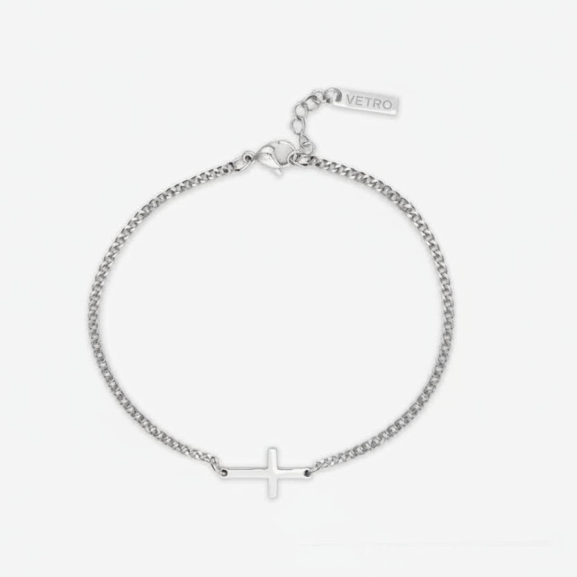 CROSS BRACELET | Silver - Vetro Watches