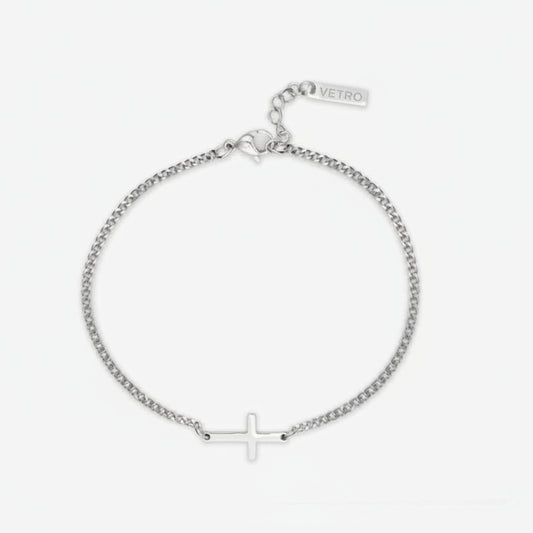CROSS BRACELET | Silver - Vetro Watches