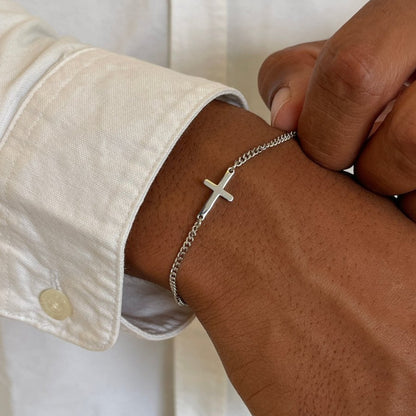 CROSS BRACELET | Silver - Vetro Watches