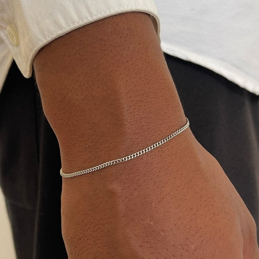 CUBAN BRACELET 1.8MM | Silver - Vetro Watches