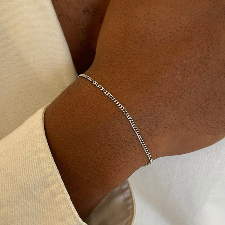 CUBAN BRACELET 1.8MM | Silver - Vetro Watches