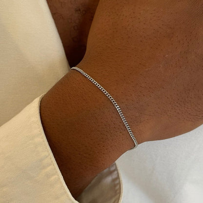 CUBAN BRACELET 1.8MM | Silver - Vetro Watches