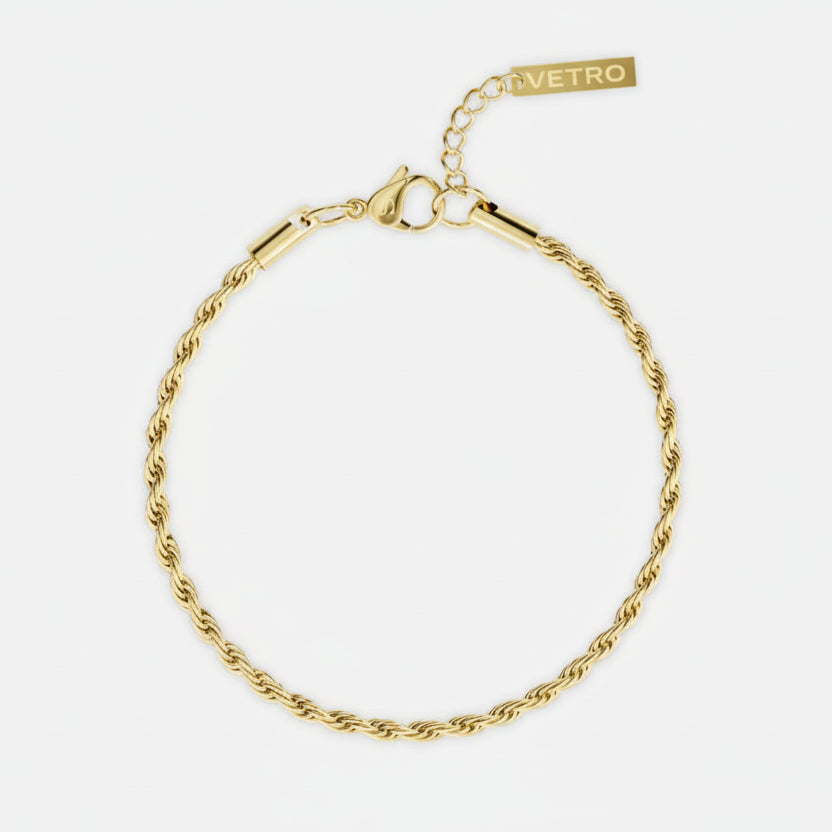 ROPE BRACELET 3MM | 18K Gold - Vetro Watches