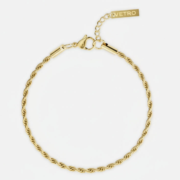 ROPE BRACELET 3MM | 18K Gold - Vetro Watches