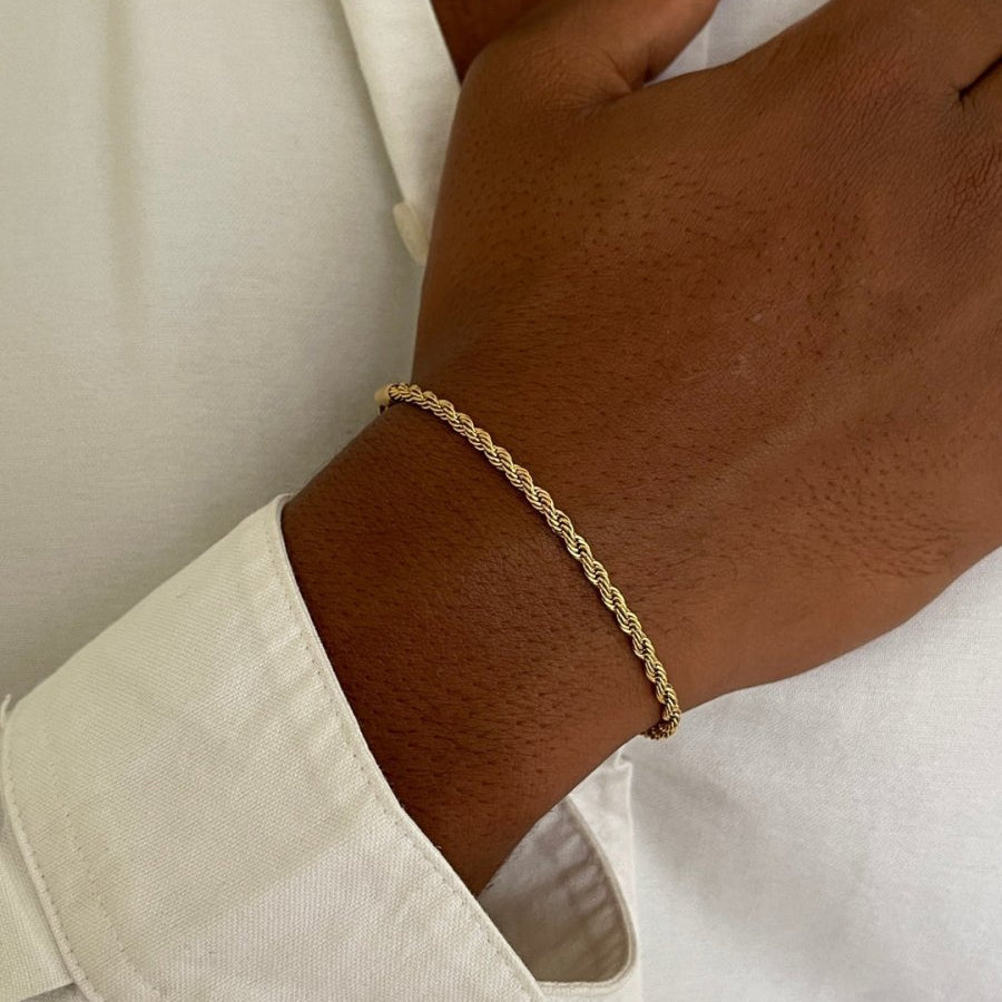 ROPE BRACELET 3MM | 18K Gold - Vetro Watches