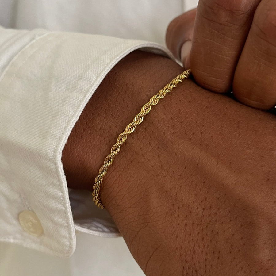 ROPE BRACELET 3MM | 18K Gold - Vetro Watches