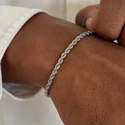 ROPE BRACELET 3MM | Silver - Vetro Watches