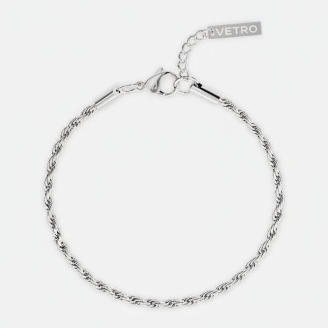 ROPE BRACELET 3MM | Silver - Vetro Watches