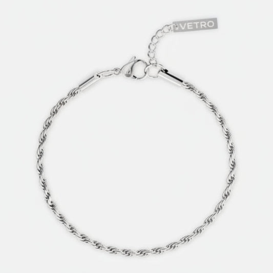 ROPE BRACELET 3MM | Silver - Vetro Watches