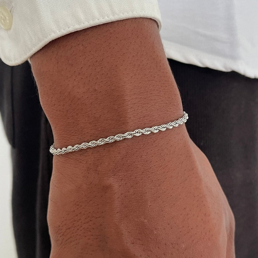 ROPE BRACELET 3MM | Silver - Vetro Watches