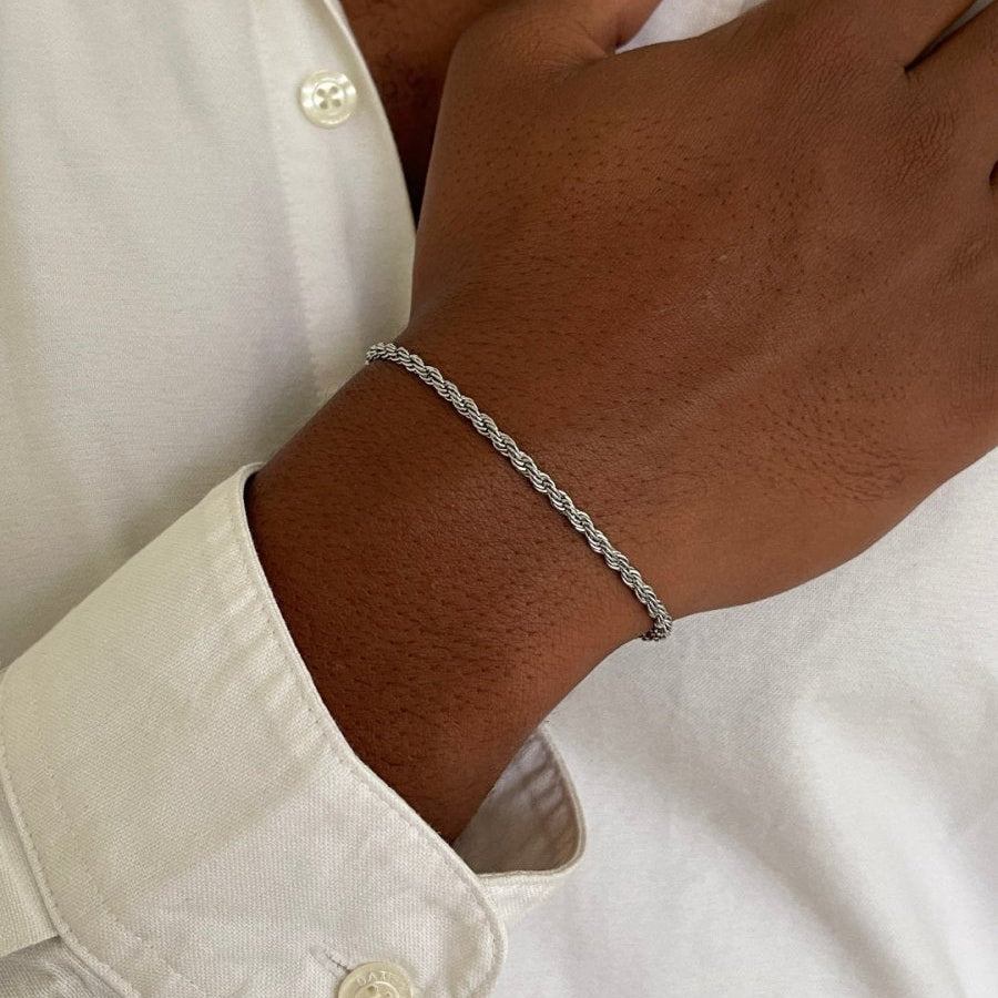 ROPE BRACELET 3MM | Silver - Vetro Watches